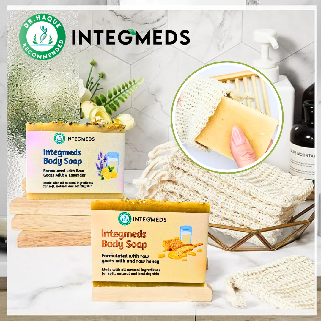 Natural Bar Soap, Exfoliating Scrub and Bamboo Wood Soap Holder